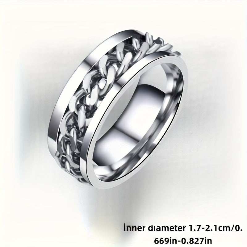 1pc, Creative Rotating Chain Ring, Beer Opener, Simple Design,, Christmas Gift