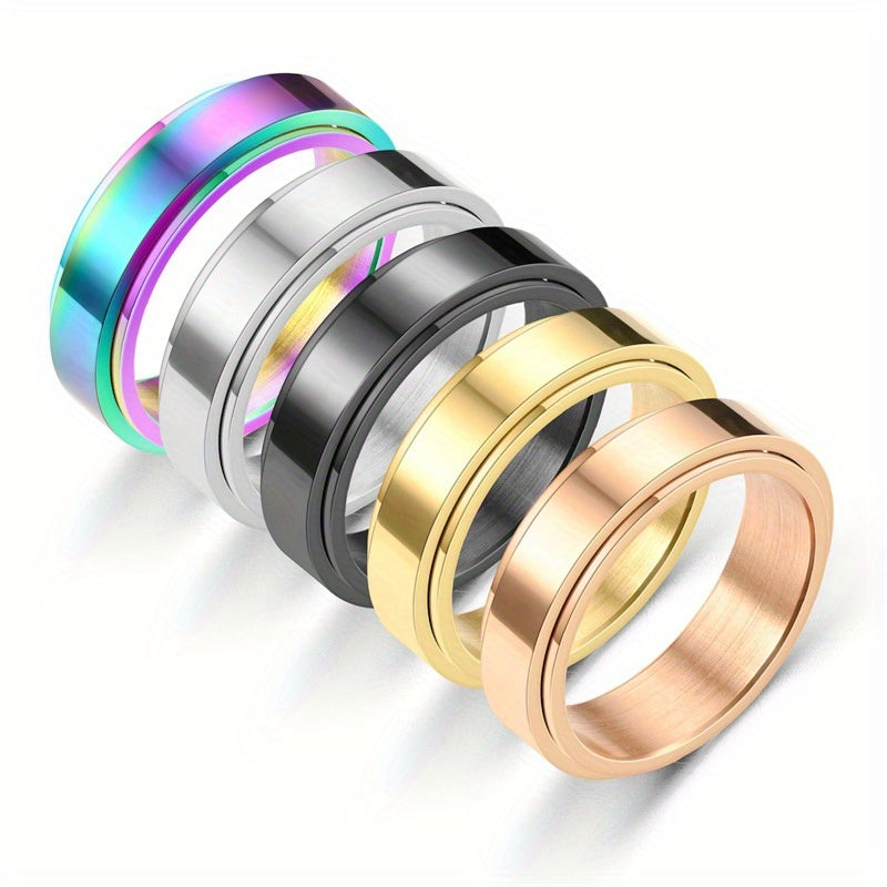 Colorful rotatable rings with 5 colors to choose from, suitable for festivals such as Independence Day and Christmas. They are trendy and accessories.