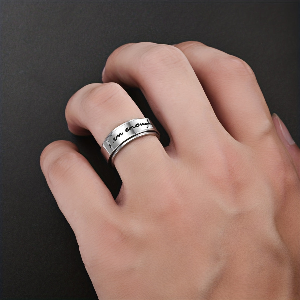 Rotatable Stainless Steel Anxiety Ring - Suitable for Men and Women - Perfect Gift for Family and Friends