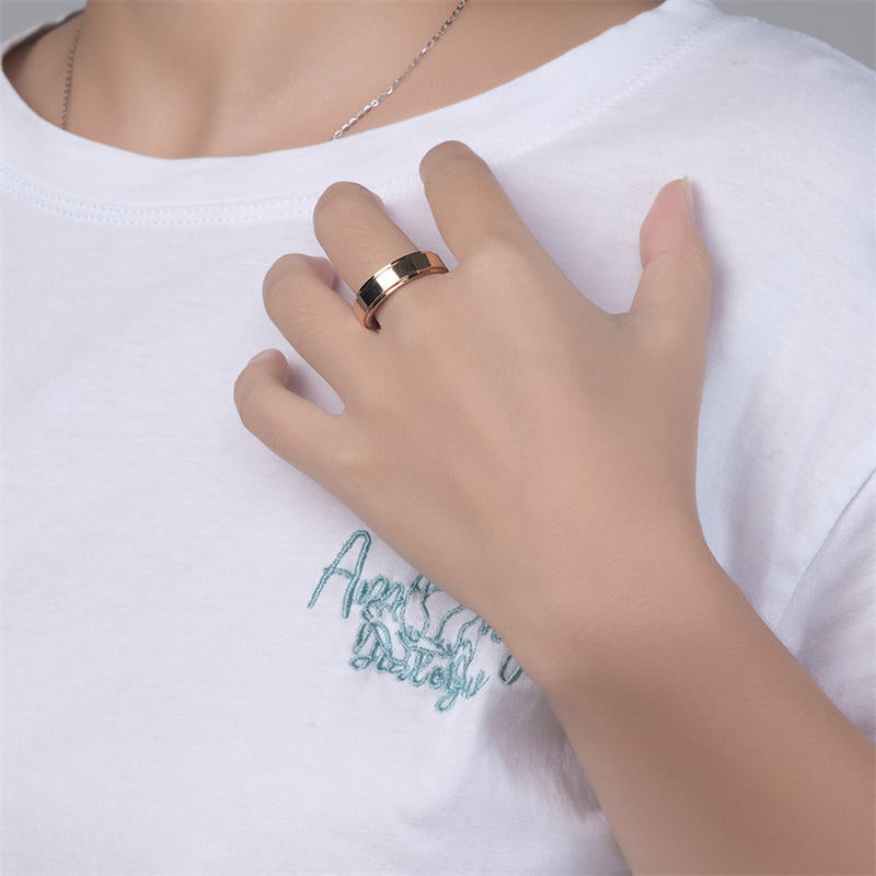 Minimalist Anxiety Ring Made of Stainless Steel Rotatable Design for Releasing Your Stress Silvery Or Black Make Your Call, Suitable for Women