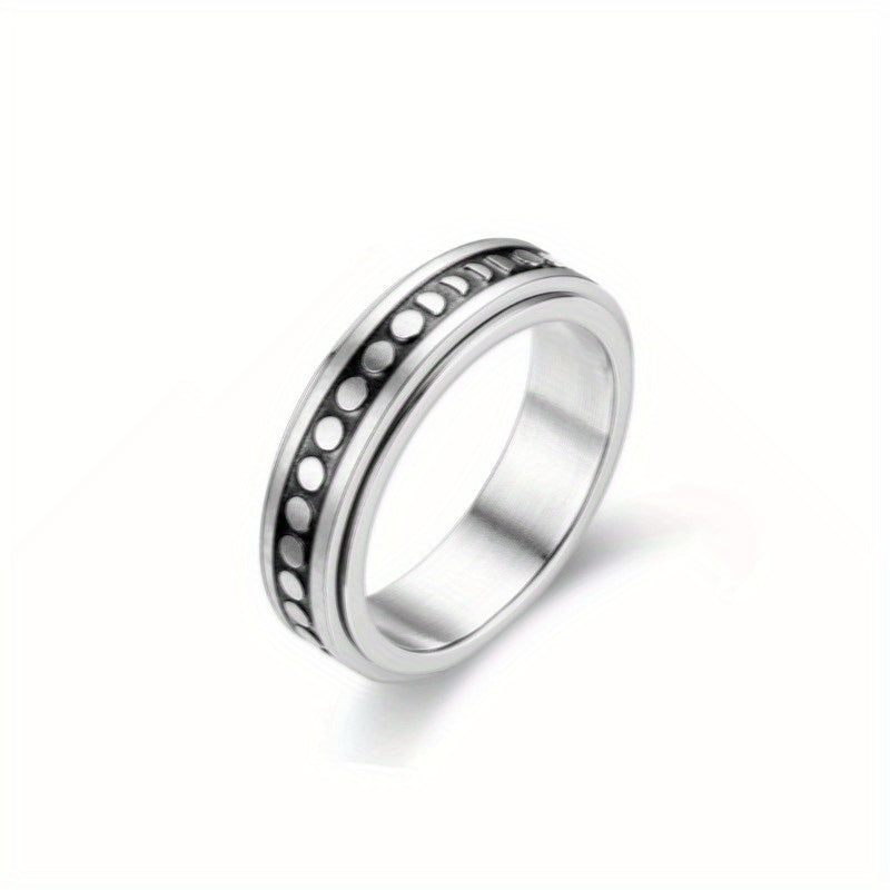 Rotating Star and Moon Pattern Ring Set, Fits American Halloween and Christmas, Unique Starry Night Design, Perfect for Festive Occasions, For Teenager