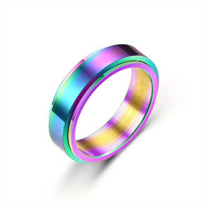 Colorful rotatable rings with 5 colors to choose from, suitable for festivals such as Independence Day and Christmas. They are trendy and accessories.