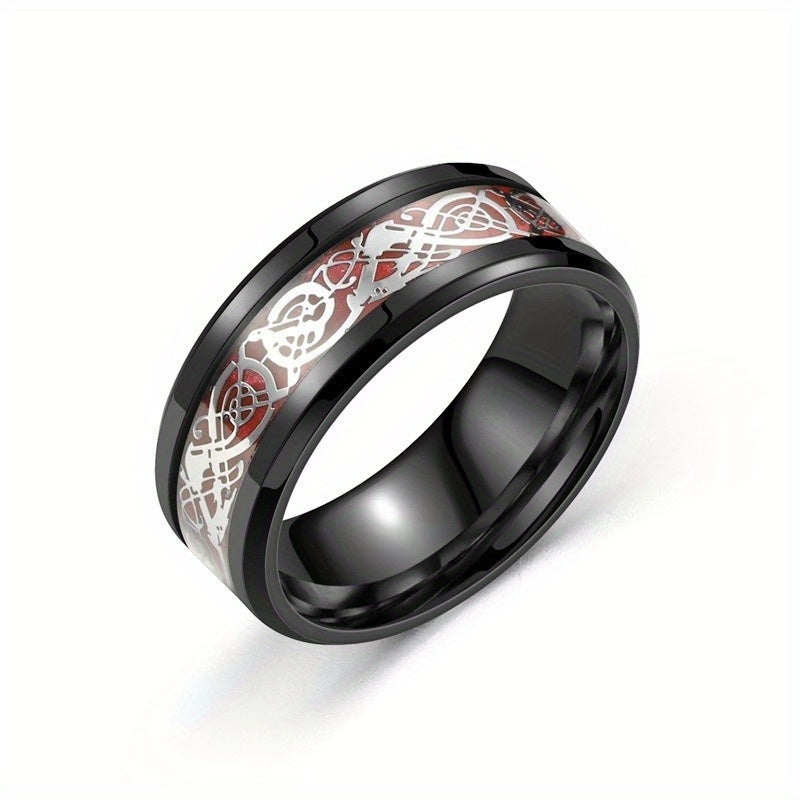 Colorful carved and rotatable rings with multiple color options, suitable for festivals such as Independence Day and Christmas, trendy accessories