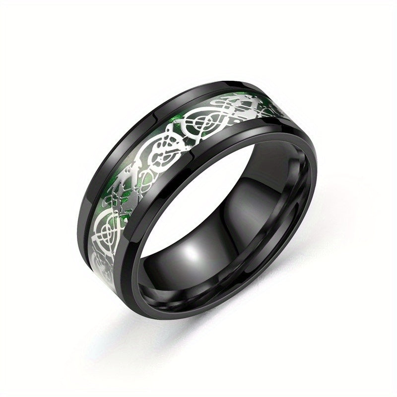 Colorful carved and rotatable rings with multiple color options, suitable for festivals such as Independence Day and Christmas, trendy accessories