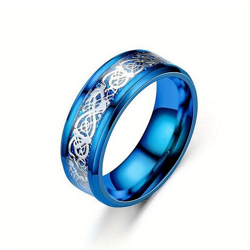 Colorful carved and rotatable rings with multiple color options, suitable for festivals such as Independence Day and Christmas, trendy accessories