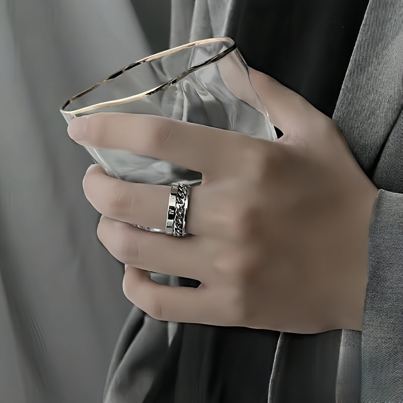 1pc, Creative Rotating Chain Ring, Beer Opener, Simple Design,, Christmas Gift