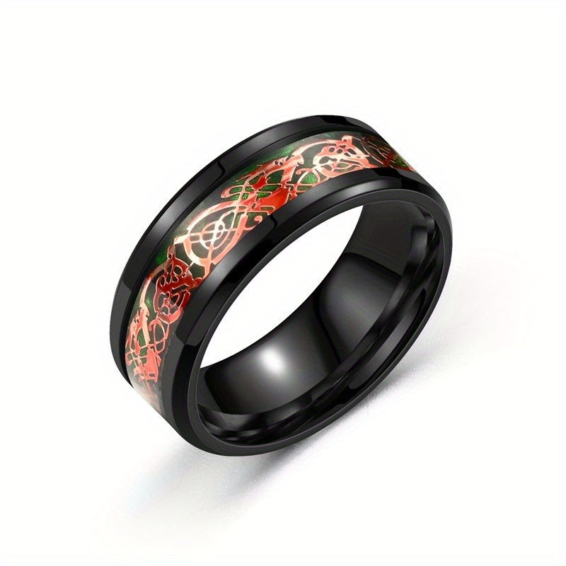 Colorful carved and rotatable rings with multiple color options, suitable for festivals such as Independence Day and Christmas, trendy accessories