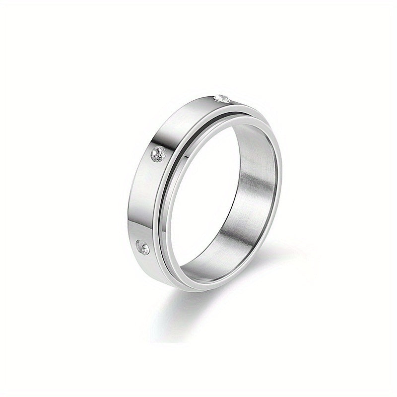 Simple Double-Ring -Adorned Rings with Multiple Color Options. Suitable for American Valentine'S Day And Christmas. A Fashionable And Versatile Accessory.