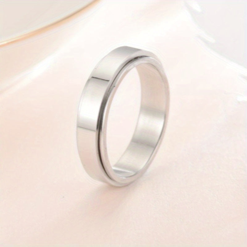 Simple Double-Ring -Adorned Rings with Multiple Color Options. Suitable for American Valentine'S Day And Christmas. A Fashionable And Versatile Accessory.