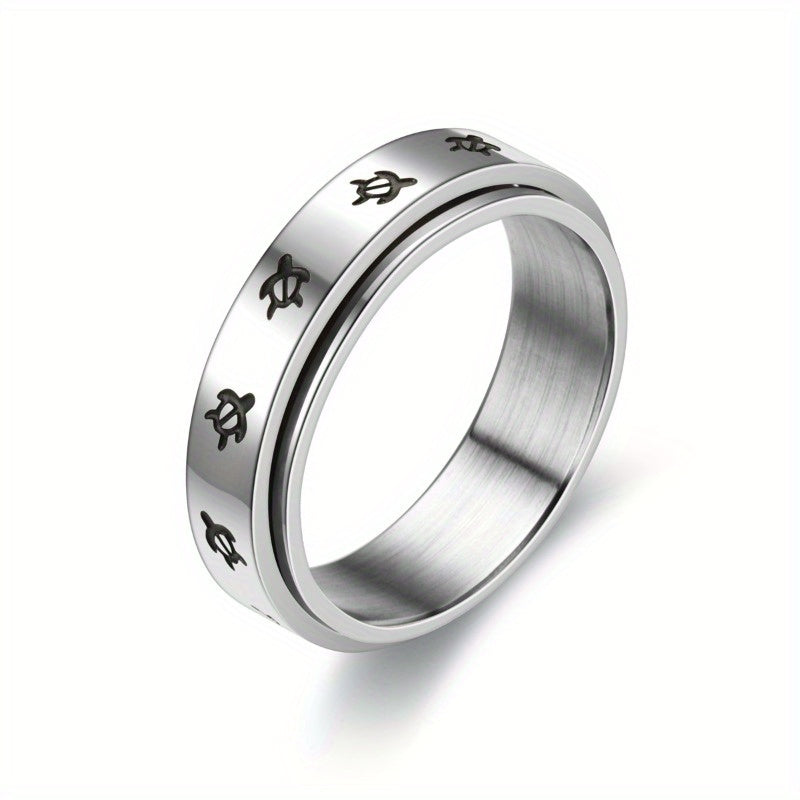 Men's Cross Design Rotating Ring - Minimalist Everyday & Formal Jewelry, Christmas Thanksgiving Gift for Him, Year-Round Wearable Ring for Wedding, Birthday, Anniversary - Affordable Luxury Accessories, Versatile Accessory, Unique Craftsmanship,